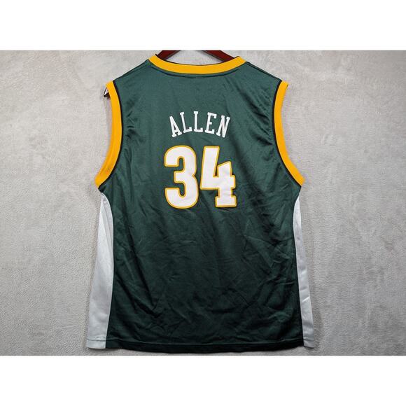 Reebok Authentic NBA Ray Allen Seattle Supersonics Sonics Jersey Extra Large XL - Picture 8 of 9